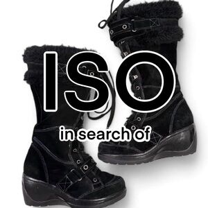 ISO DO NOT BUY Aldo/report Black Faux Fur Winter Boots